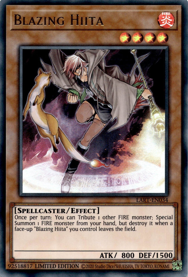 Yugioh Blazing Hiita LART-EN034 Ultra Rare Limited Edition NM