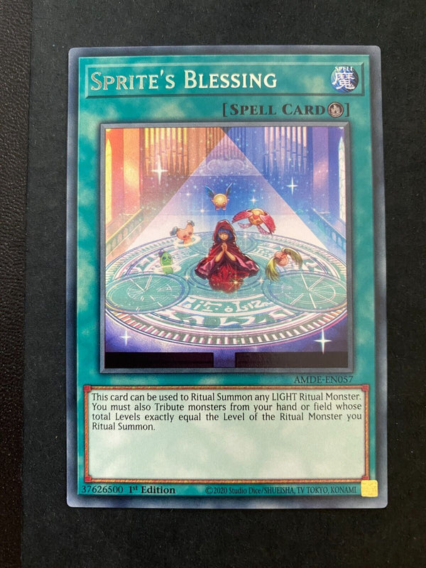 Yugioh Sprite's Blessing AMDE-EN057 Rare 1st Edition NM