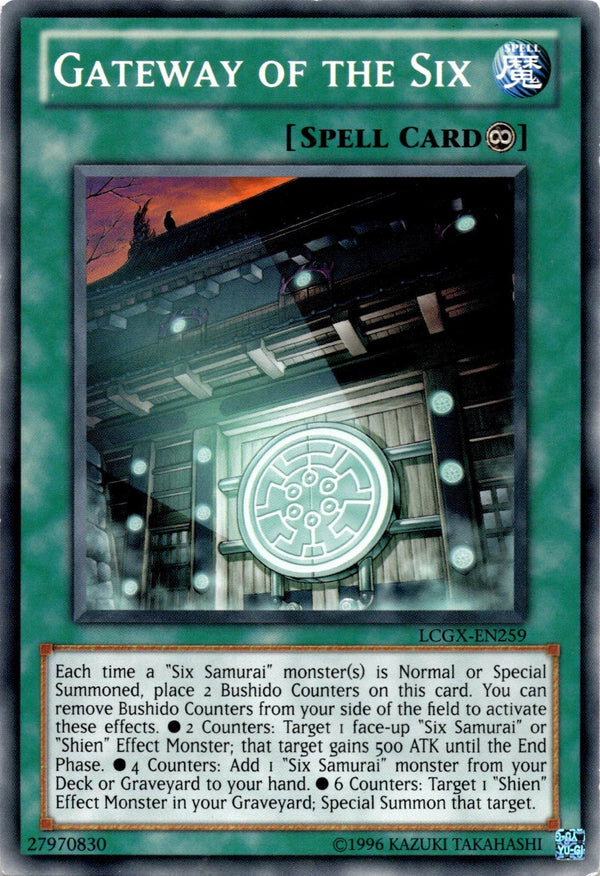 Yugioh Gateway of the Six LCGX-EN259 Common 1st Edition MP