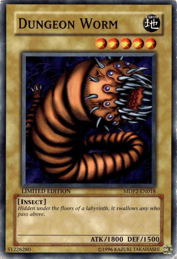 Yugioh Dungeon Worm MDP2-EN018 Common Limited Edition DAMAGED