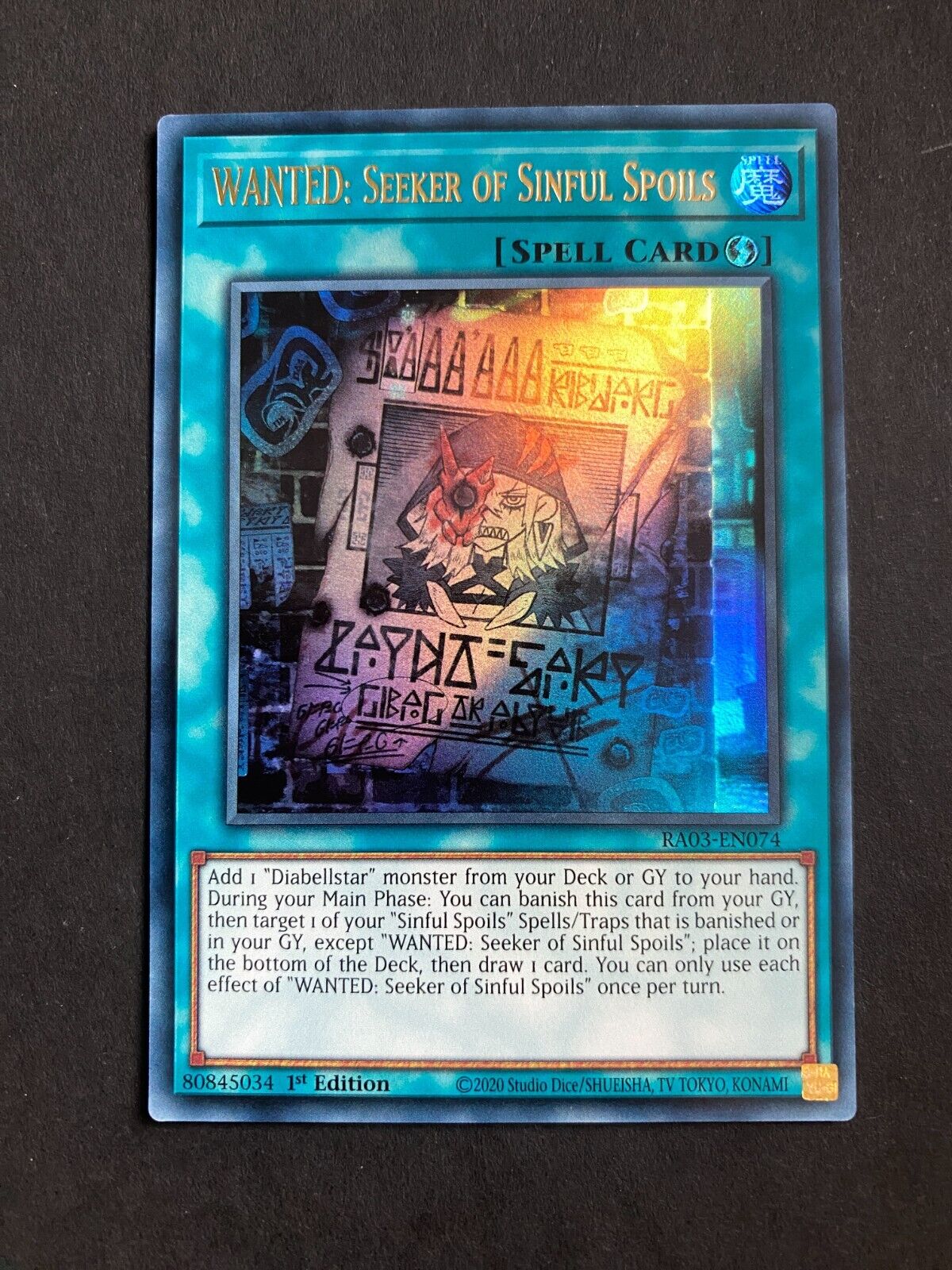 Yugioh WANTED: Seeker of Sinful Spoils RA03-EN074 Ultra Rare 1st Edition NM