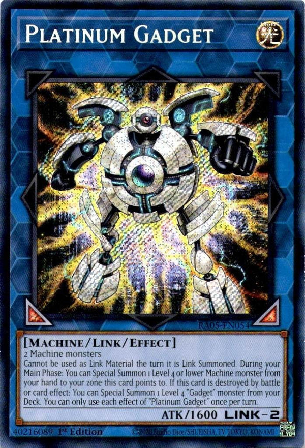 Yugioh Platinum Gadget RA05-EN054 NA Print Secret Rare 1st Edition NM