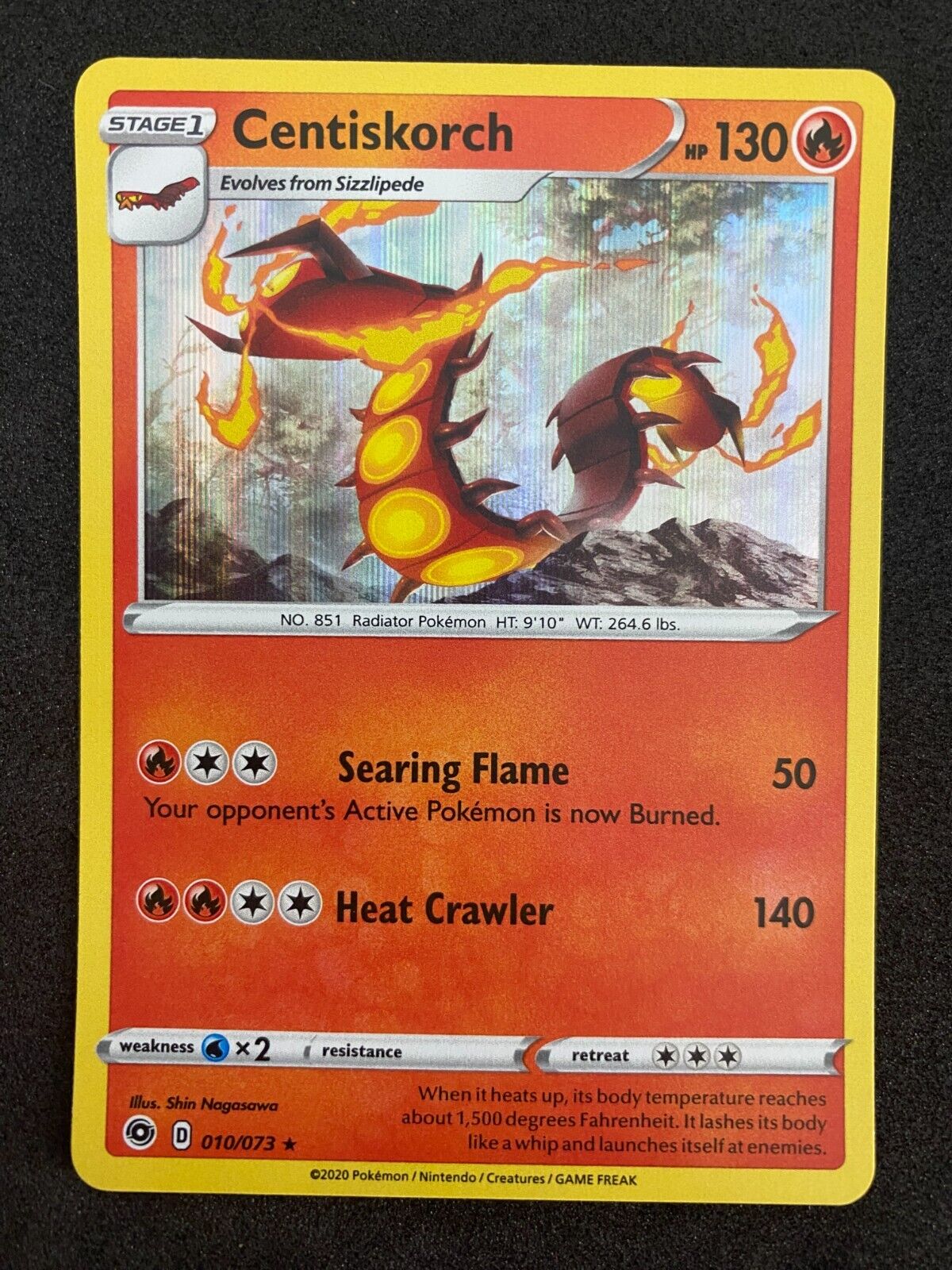 Pokemon Centiskorch 010/073 Champion's Path Holo NM-MINT