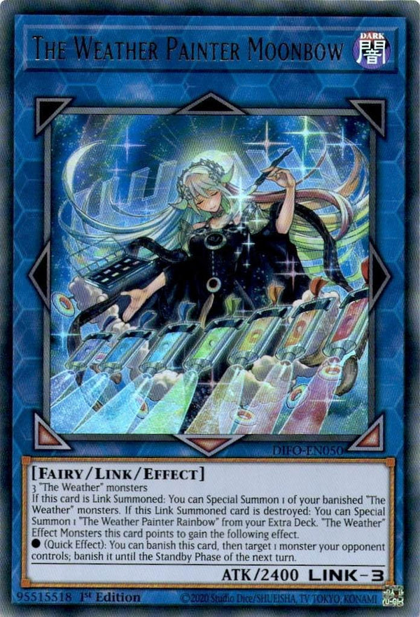 Yugioh The Weather Painter Moonbow DIFO-EN050 Ultra Rare 1st Edition LP