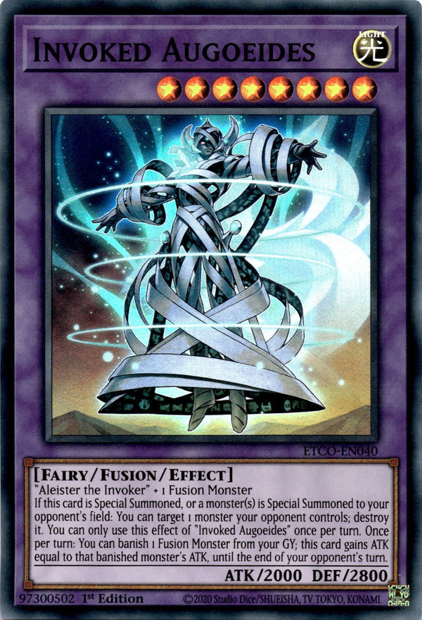 Yugioh Invoked Augoeides ETCO-EN040 Common 1st Edition VLP/NM