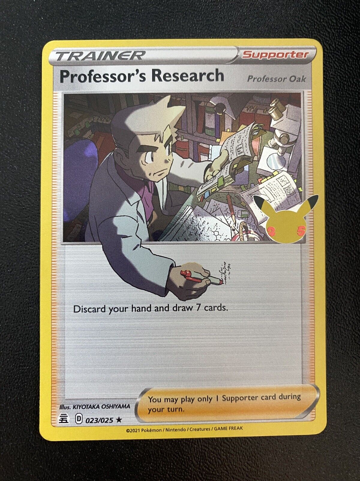 Pokemon Professor’s Research 023/025 (Professor Oak) Celebrations Holo NM