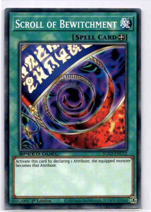 Yugioh Scroll of Bewitchment SGX2-ENC12 Common 1st Edition NM