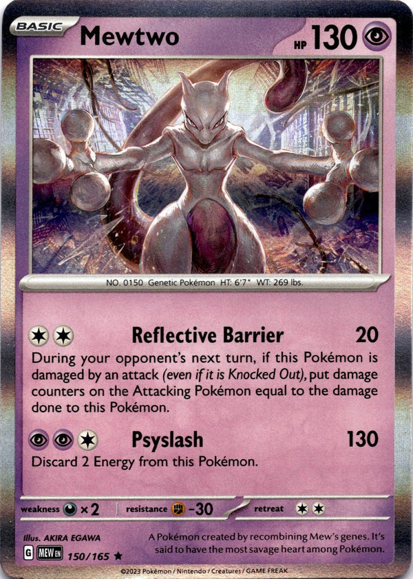 Pokemon Mewtwo 150/165 Pokemon 151 Holo NM