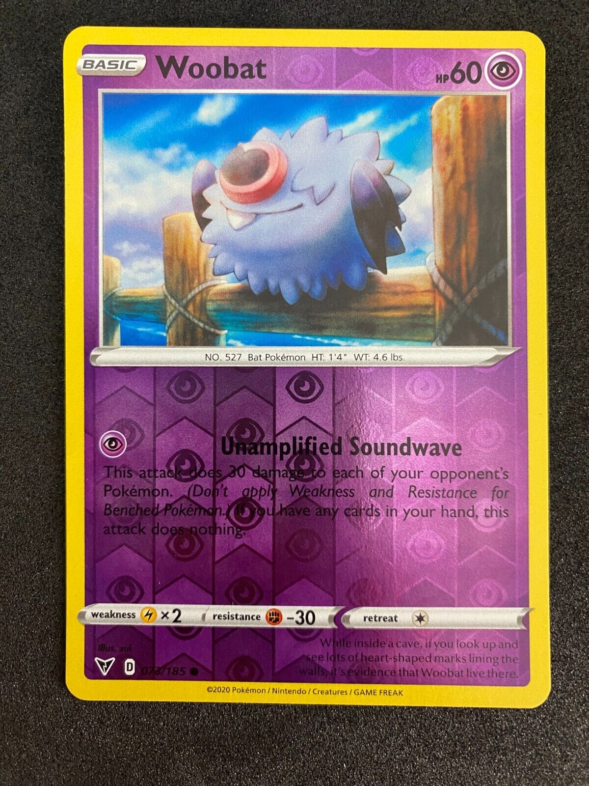 Pokemon Woobat 073/185 Vivid Voltage Reverse Holo NM-MINT 73/185