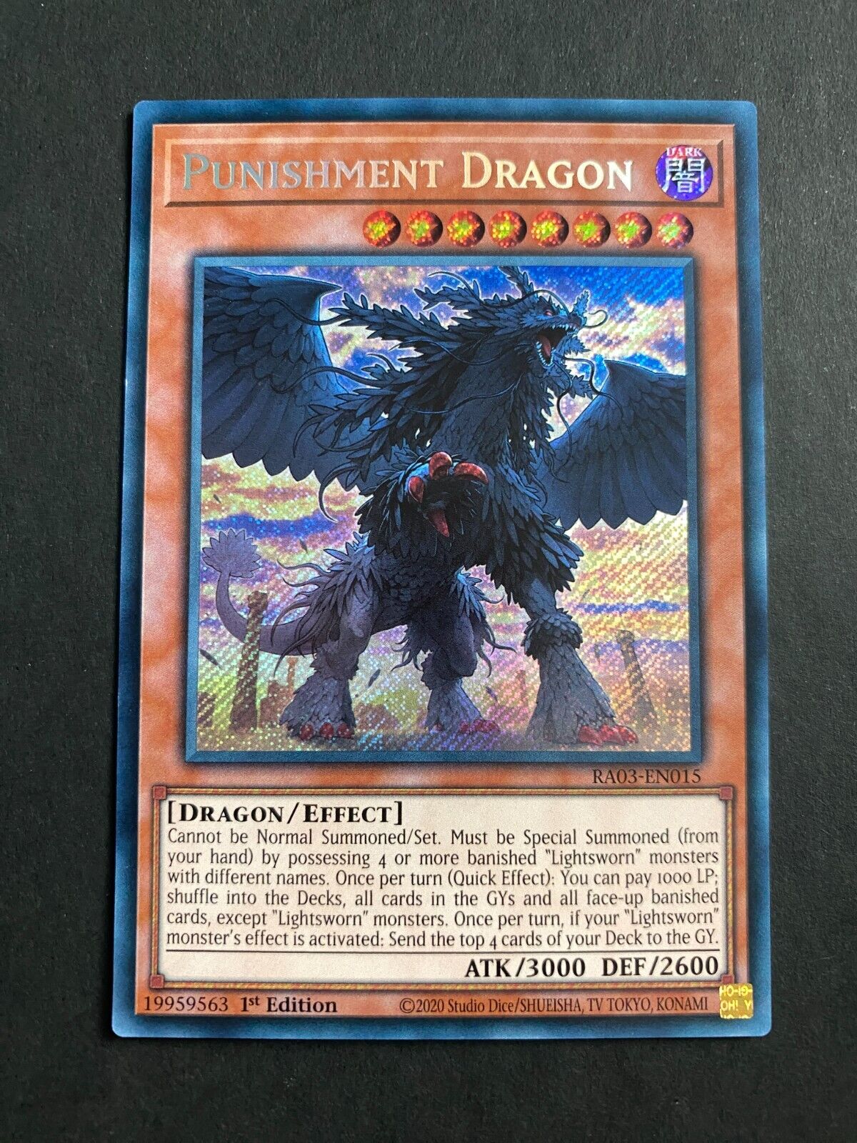 Yugioh Punishment Dragon RA03-EN015 Secret Rare 1st Edition NM