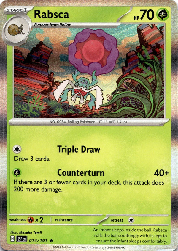 Pokemon Rabsca 014/191 Surging Sparks Holo NM