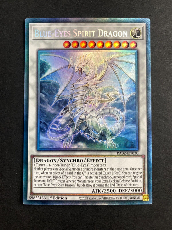 Yugioh Blue-Eyes Spirit Dragon RA02-EN030 Prismatic Collector’s Rare 1st Ed NM