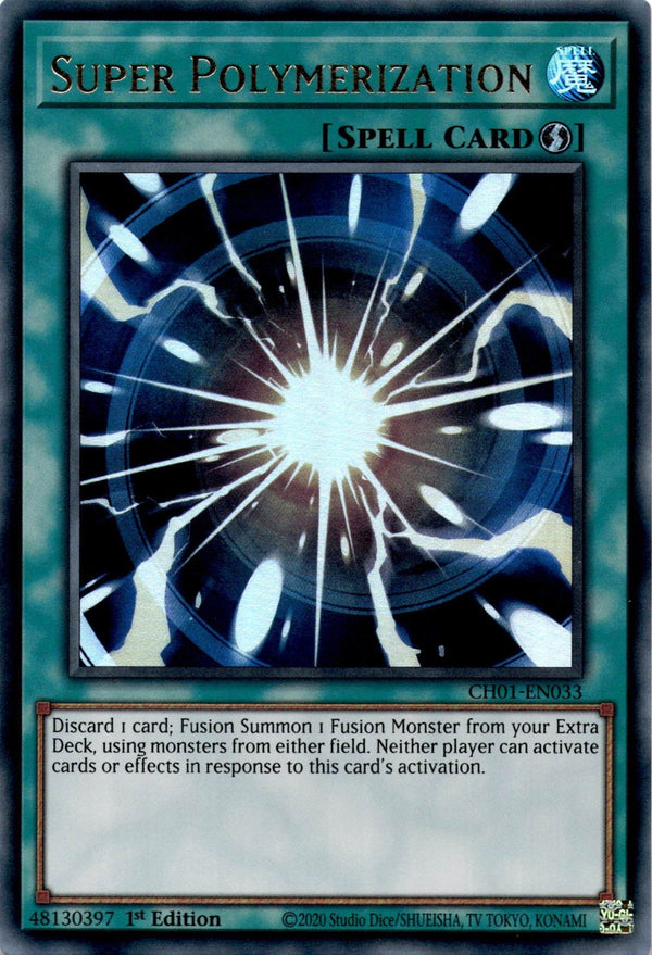 Yugioh Super Polymerization CH01-EN033 Ultra Rare 1st Edition NM