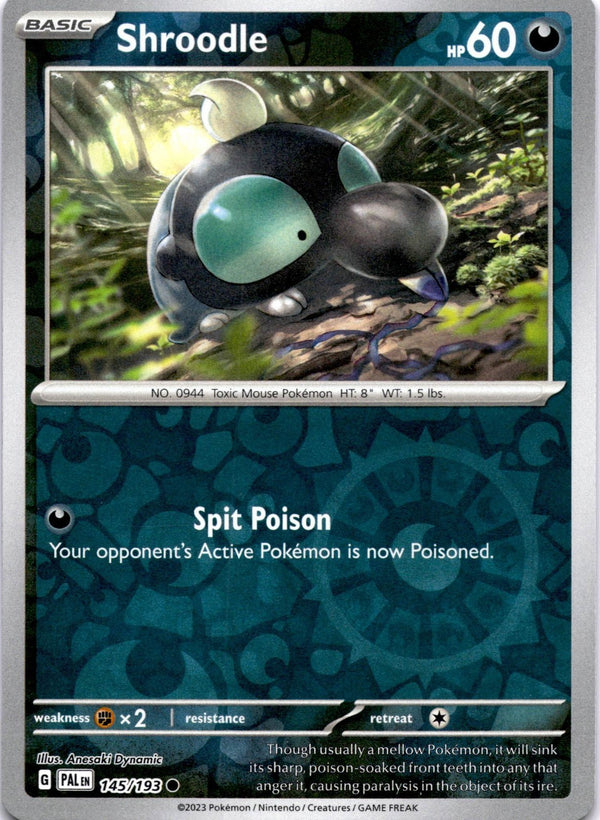 Pokemon Shroodle 145/193 Paldea Evolved Reverse Holo NM