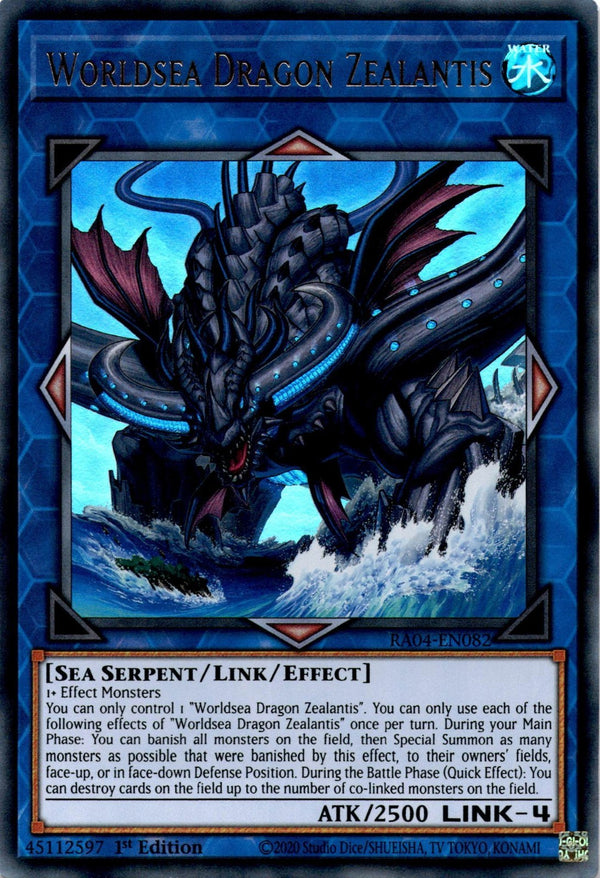 Yugioh Worldsea Dragon Zealantis RA04-EN082 Ultra Rare 1st Edition NM