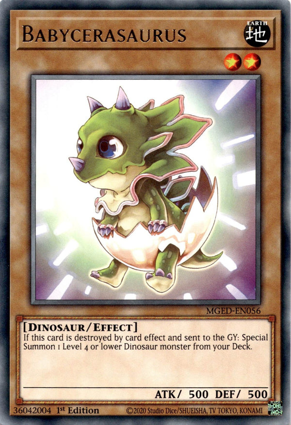 Yugioh Babycerasaurus MGED-EN056 Rare 1st Edition NM