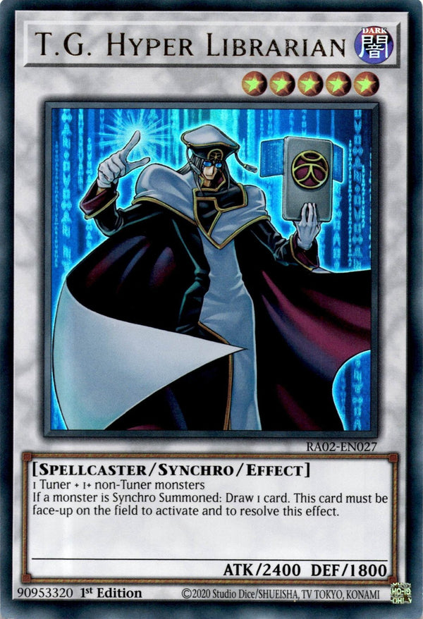 Yugioh T.G. Hyper Librarian RA02-EN027 Ultra Rare 1st Edition NM