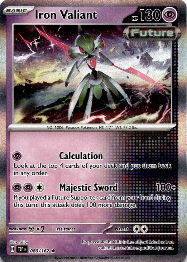 Pokemon Iron Valiant 080/162 Temporal Forces Holo NM
