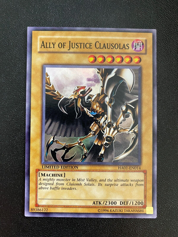 Yugioh Ally of Justice Clausolas HA01-EN014 Super Rare Limited Edition NM