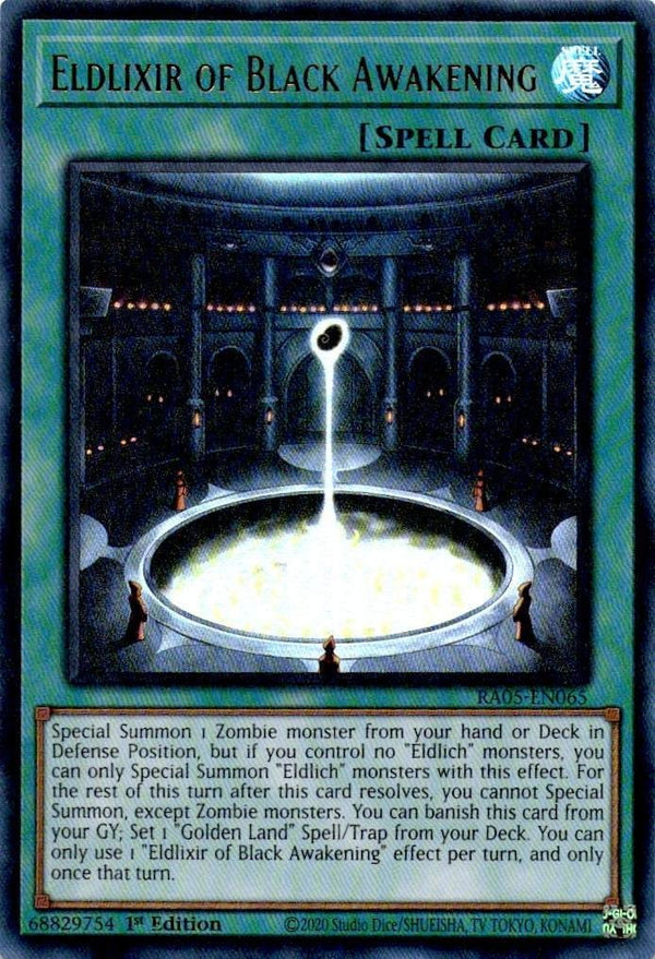 Yugioh Eldlixir of Black Awakening RA05-EN065 NA Print Ultra Rare 1st Edition NM