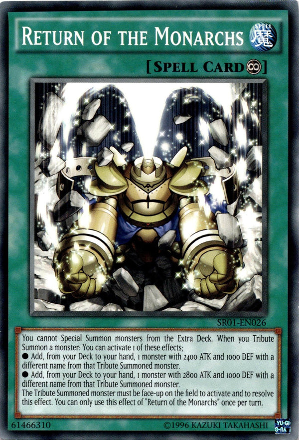 Yugioh Return of the Monarchs SR01-EN026 Common Unlimited Edition NM