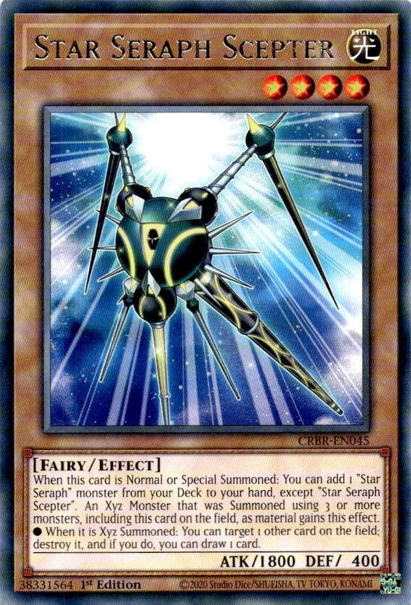 Yugioh Star Seraph Scepter CRBR-EN045 Rare 1st Edition NM