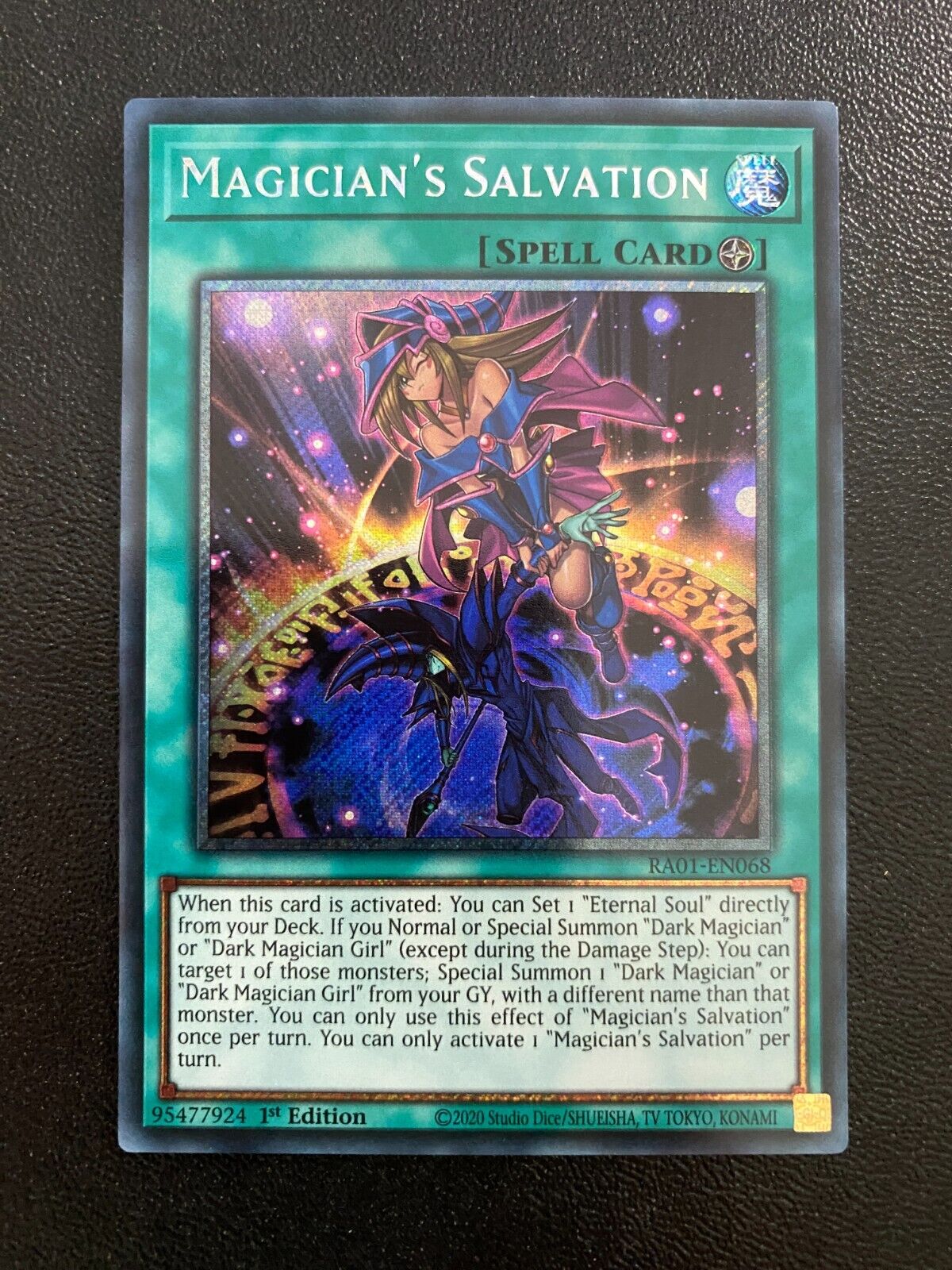 Yugioh Magician's Salvation RA01-EN068 Platinum Secret Rare 1st Edition NM