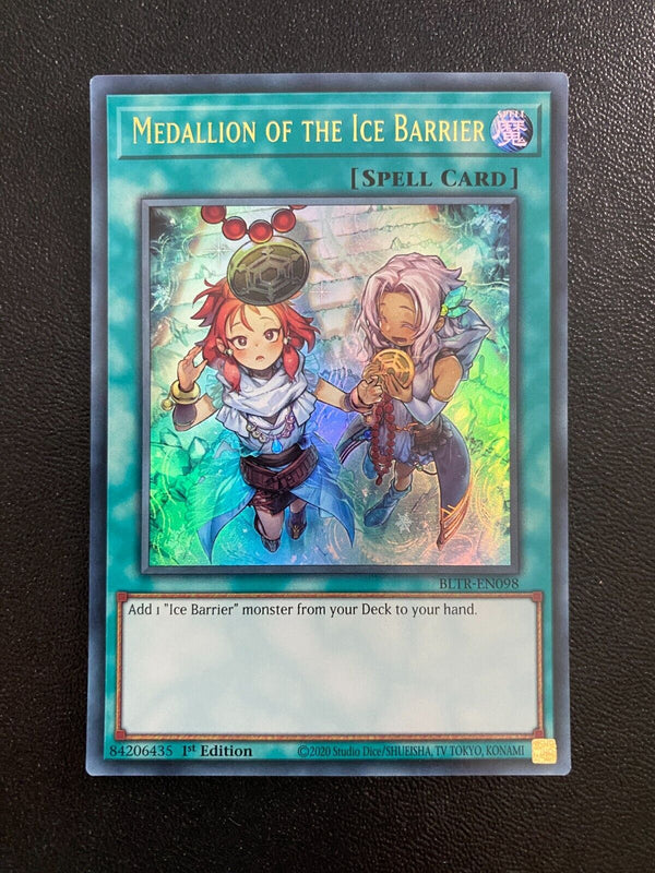 Yugioh Medallion of the Ice Barrier BLTR-EN098 Ultra Rare 1st Edition NM