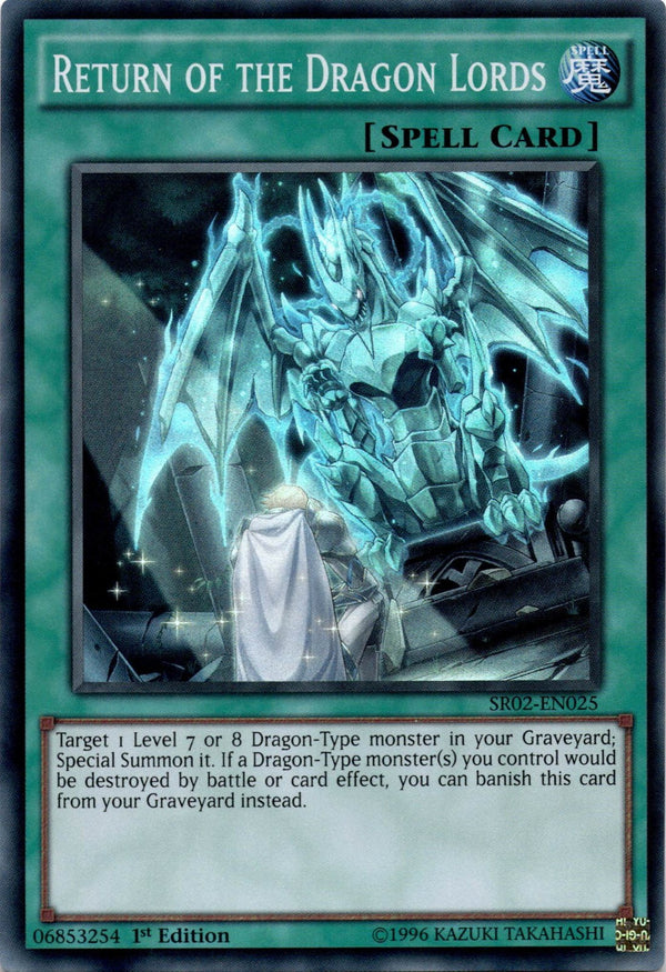 Yugioh Return of the Dragon Lords SR02-EN025 Super Rare 1st Edition NM