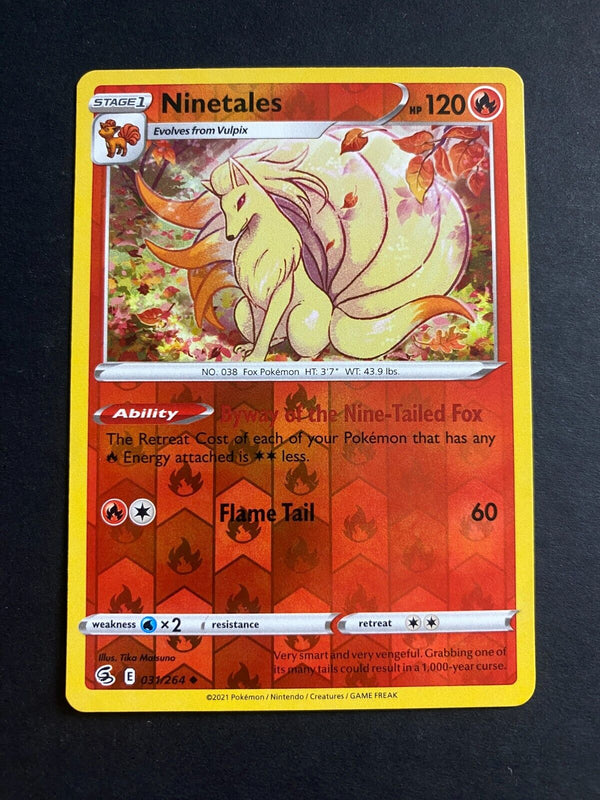 Pokemon Ninetales 031/264 Fusion Strike Reverse Holo LP