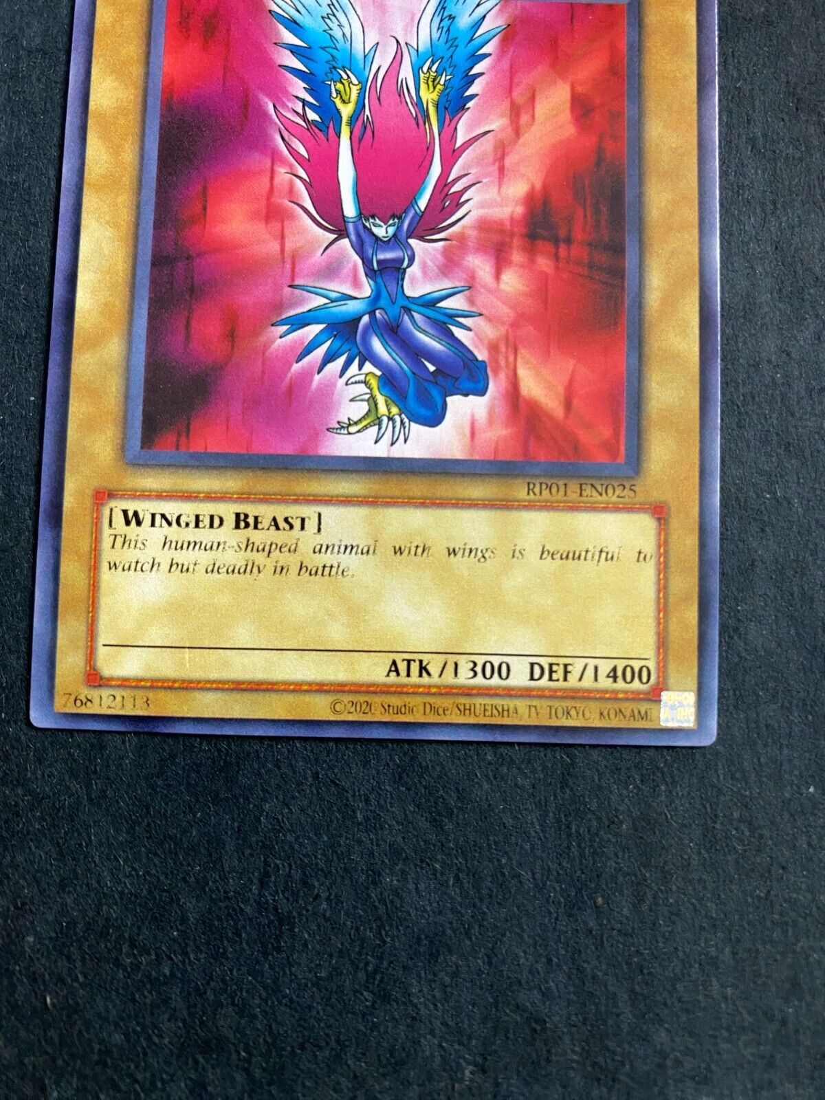 Yugioh Harpie Lady RP01-EN025 Common (Misprint/Ink) Retro Pack Reprint NM