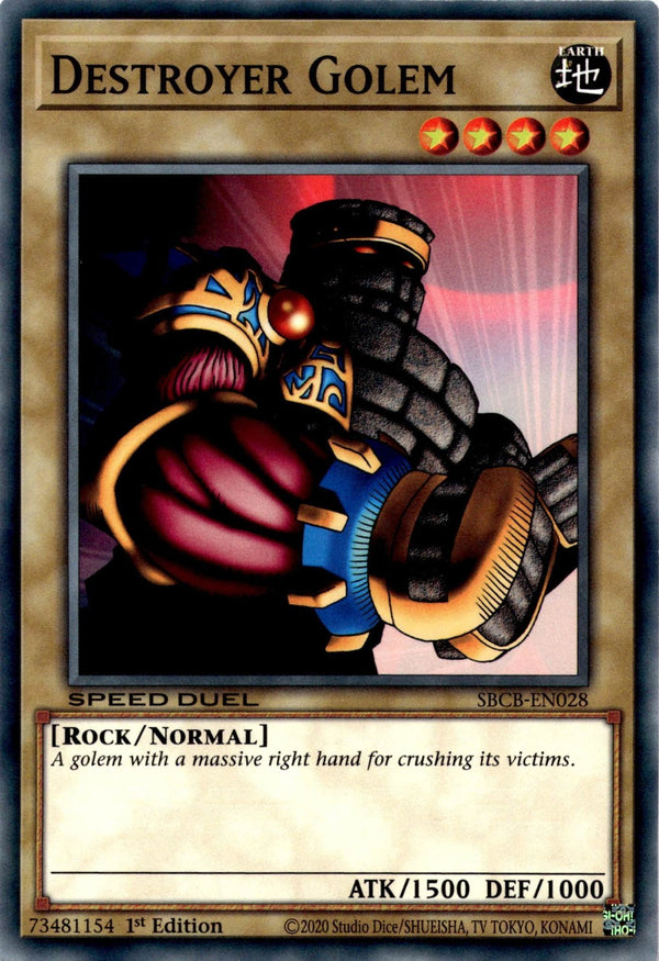 Yugioh Destroyer Golem SBCB-EN028 Speed Duel Common 1st Edition NM