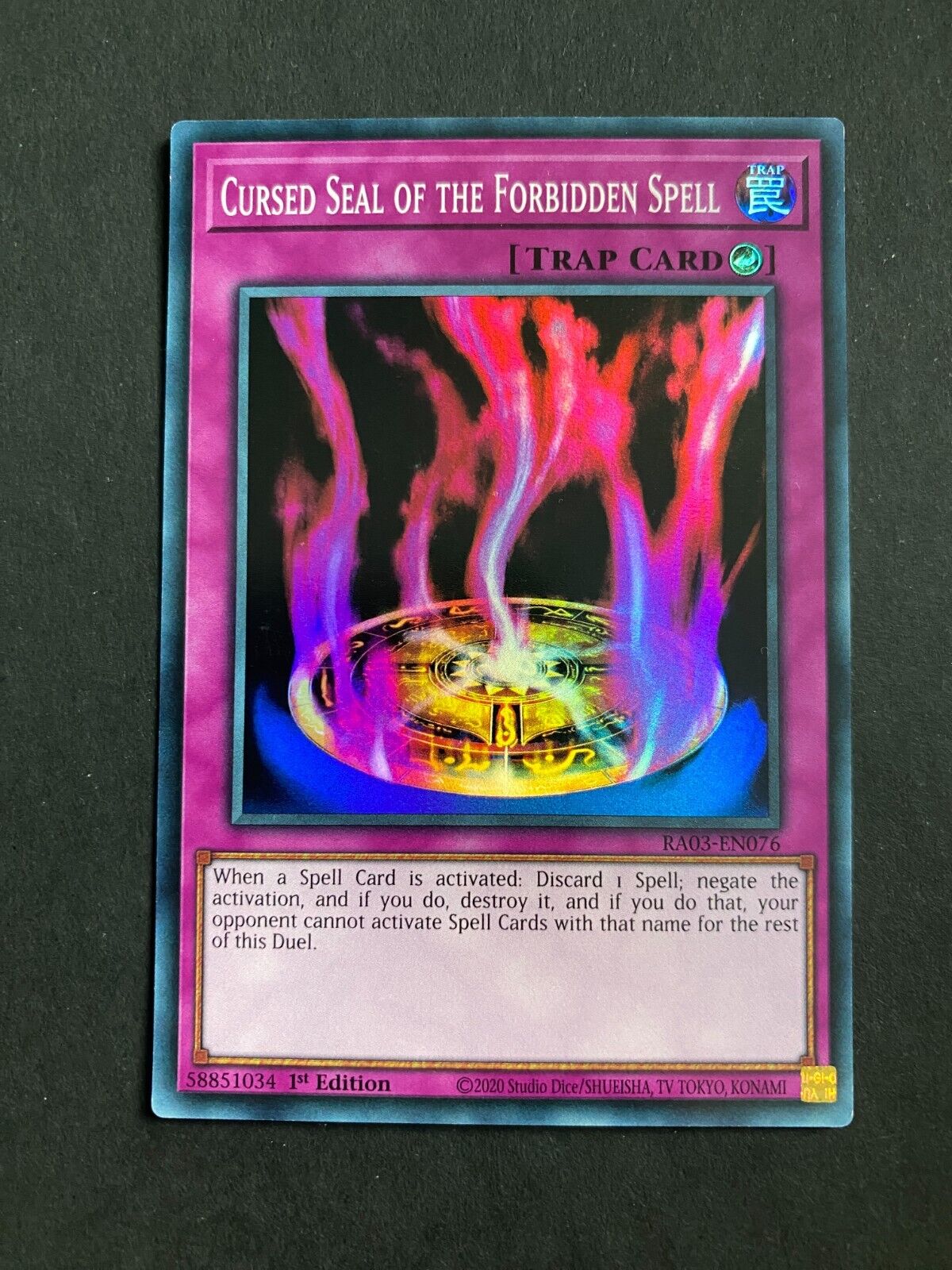 Yugioh Cursed Seal of the Forbidden Spell RA03-EN076 Super Rare 1st Edition NM