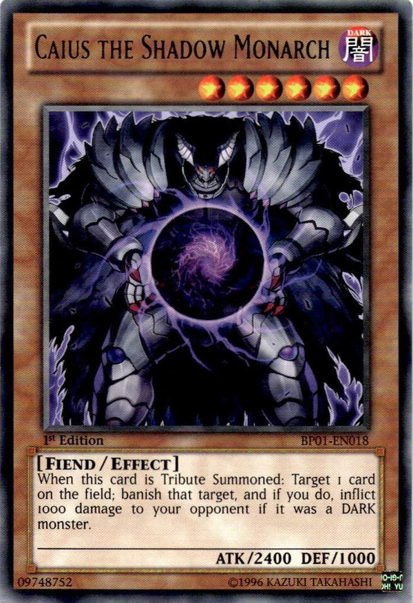 Yugioh Caius the Shadow Monarch BP01-EN018 Rare 1st Edition VLP/NM