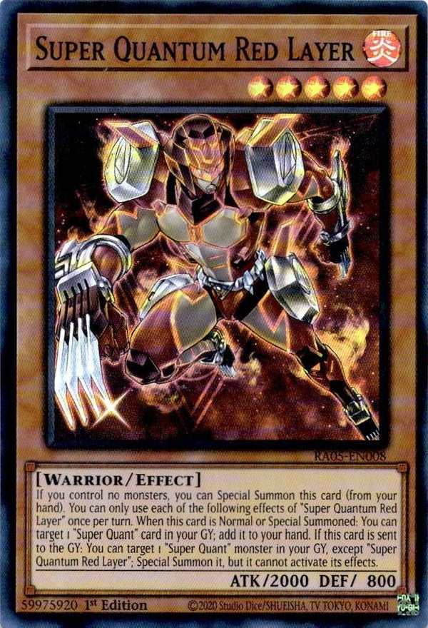 Yugioh Super Quantum Red Layer RA05-EN008 NA Print Super Rare 1st Edition NM