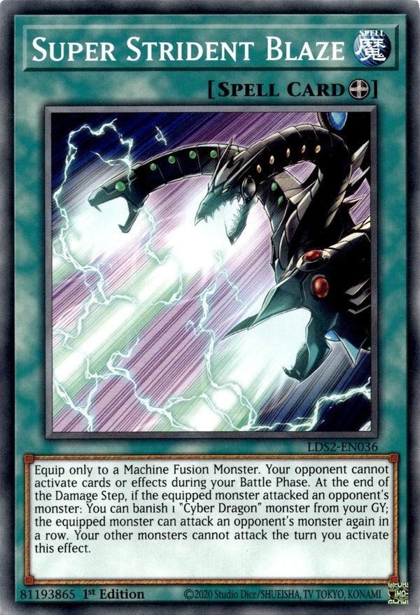 Yugioh Super Strident Blaze LDS2-EN036 Common 1st Edition LP