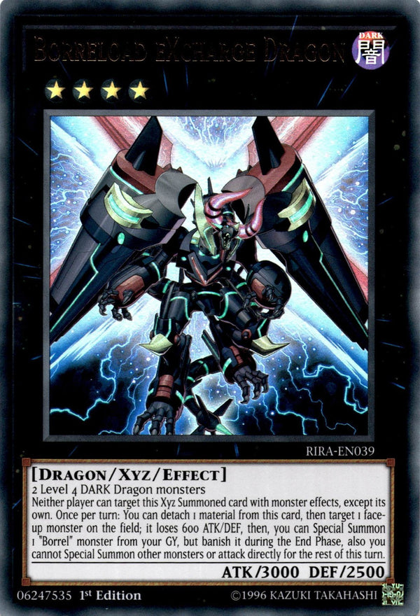 Yugioh Borreload eXcharge Dragon RIRA-EN039 Ultra Rare 1st Edition LP
