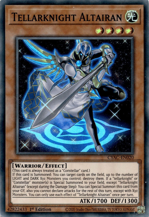 Yugioh Tellarknight Altairan CYAC-EN020 Super Rare 1st Edition LP