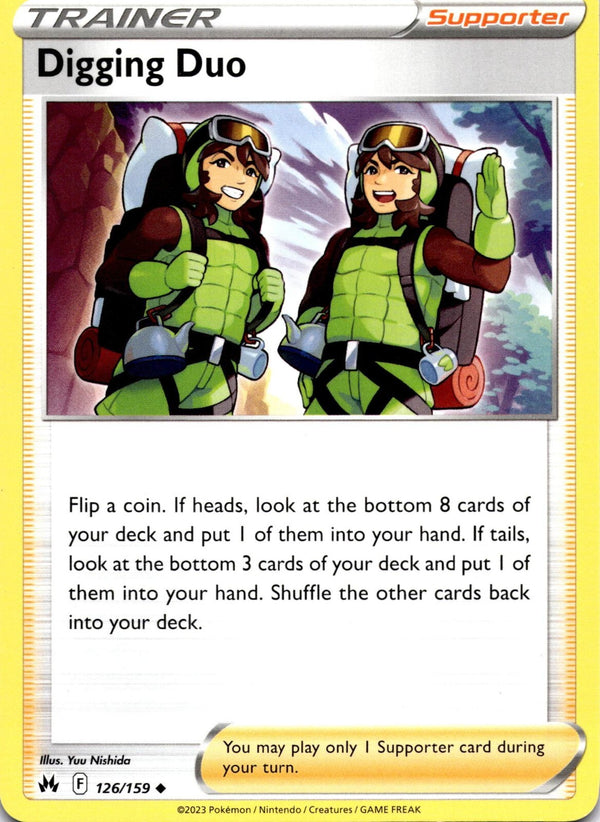 Pokemon Digging Duo 126/159 Crown Zenith Non Holo NM