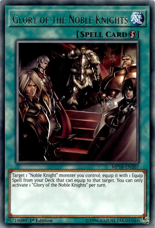 Yugioh Glory of the Noble Knights MP18-EN207 Rare 1st Edition NM