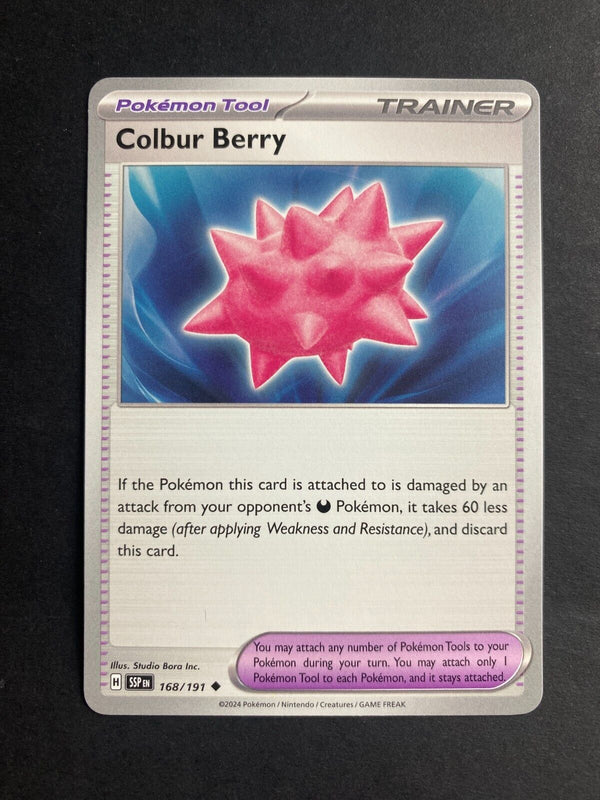 Pokemon Colbur Berry 168/191 Suring Sparks Non Holo NM