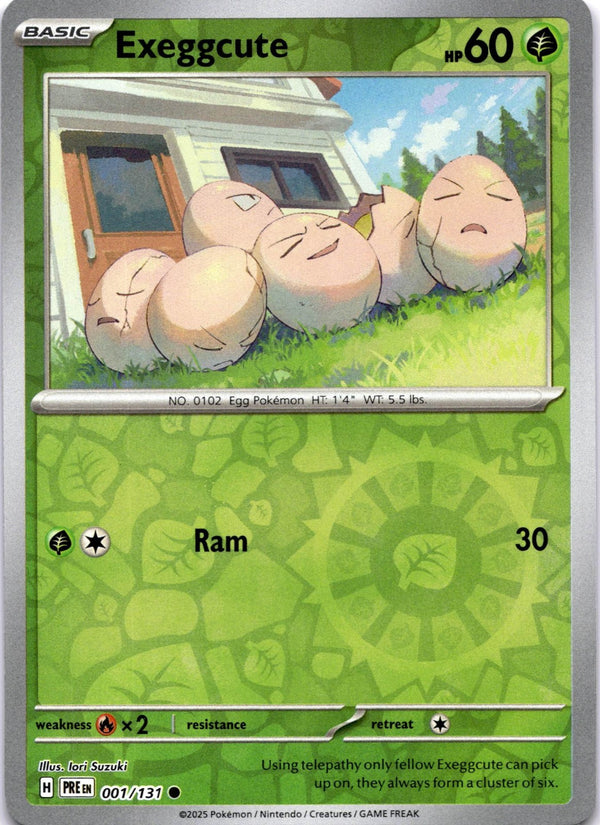 Pokemon Exeggcute 001/131 Prismatic Evolutions Reverse Holo NM