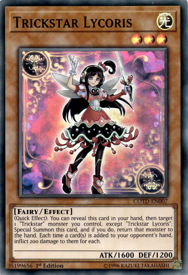 Yugioh Trickstar Lycoris COTD-EN007 Super Rare 1st Edition NM