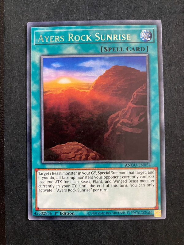 Yugioh Ayers Rock Sunrise ANGU-EN054 Rare 1st Edition NM