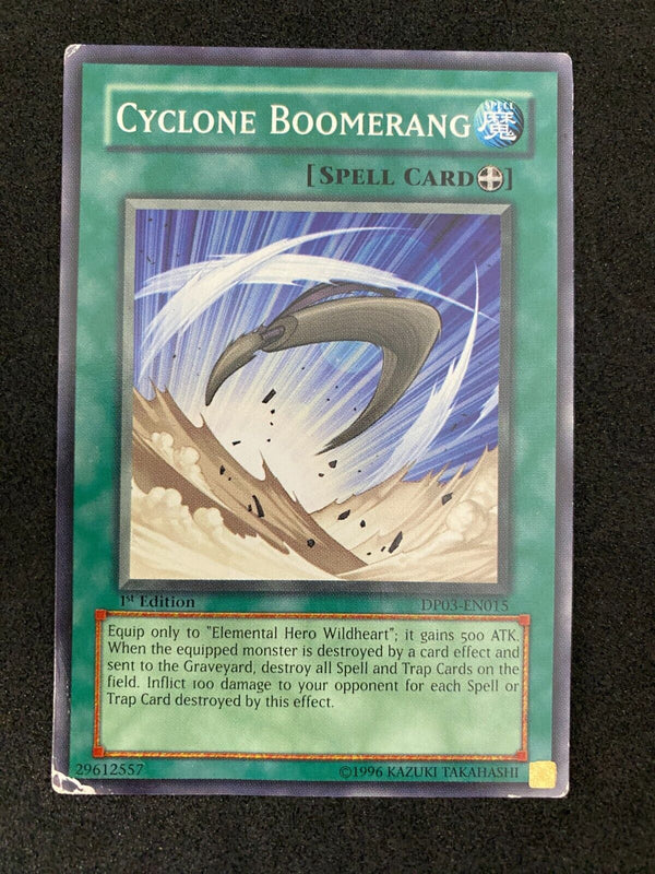 Yugioh Cyclone Boomerang DP03-EN015 1st Edition Common MP