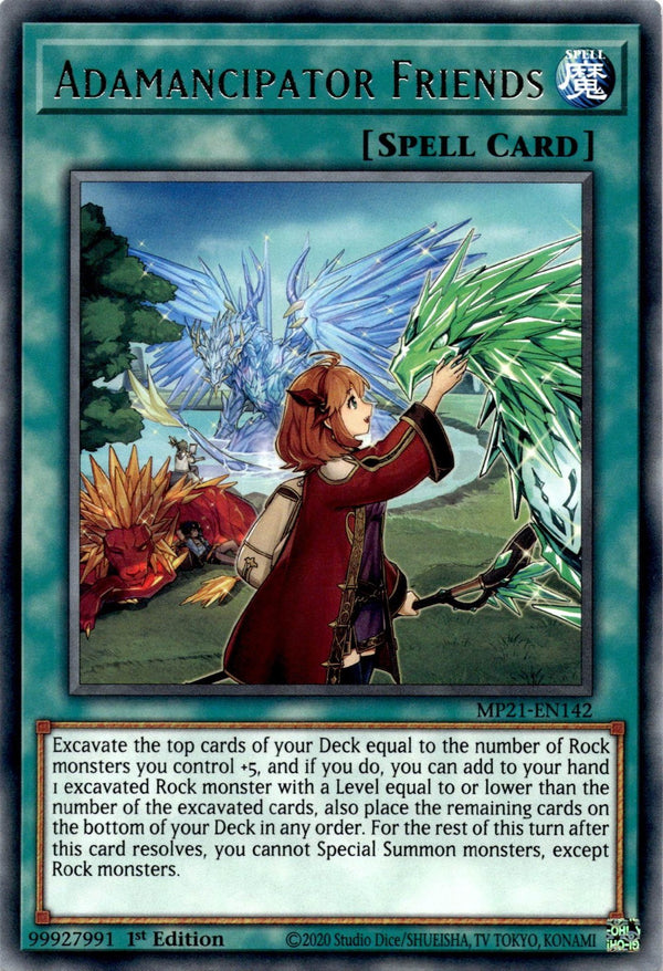 Yugioh Adamancipator Friends MP21-EN142 Rare 1st Edition NM