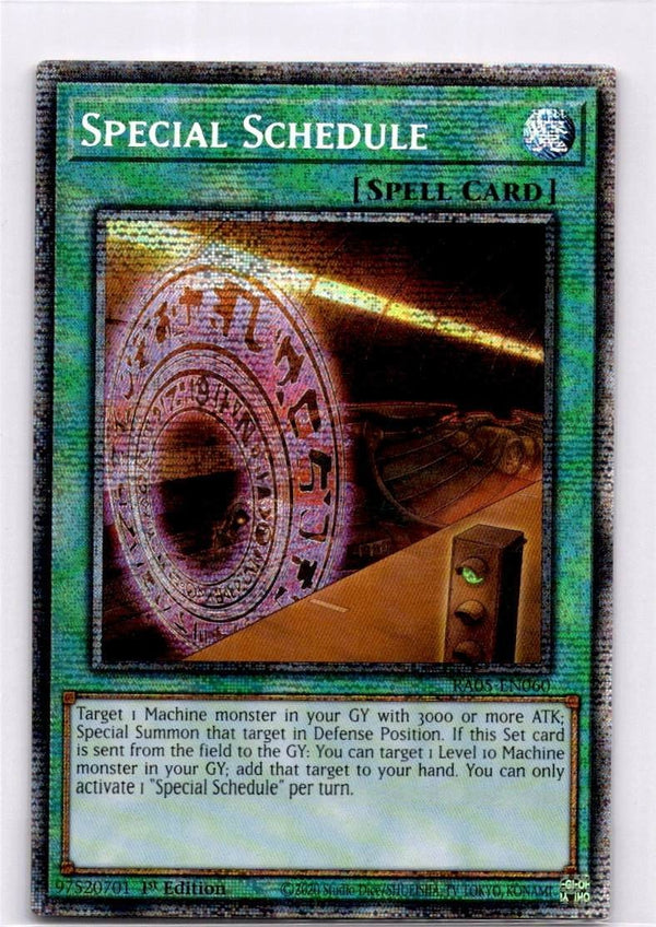 Yugioh Special Schedule RA05-EN060 NA Print Starlight Rare 1st Edition NM