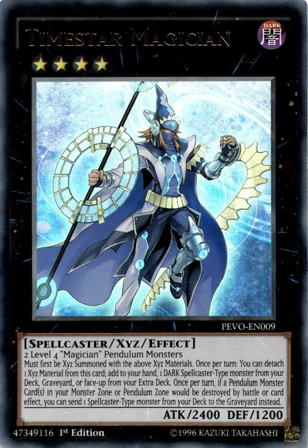 Yugioh Timestar Magician PEVO-EN009 Ultra Rare 1st Edition MP/LP