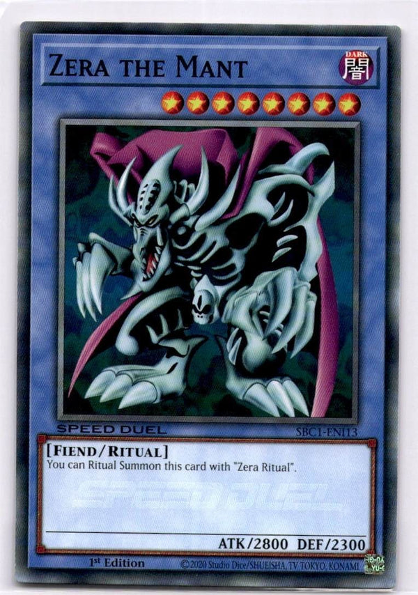 Yugioh Zera the Mant SBC1-ENI13 Common 1st Edition NM
