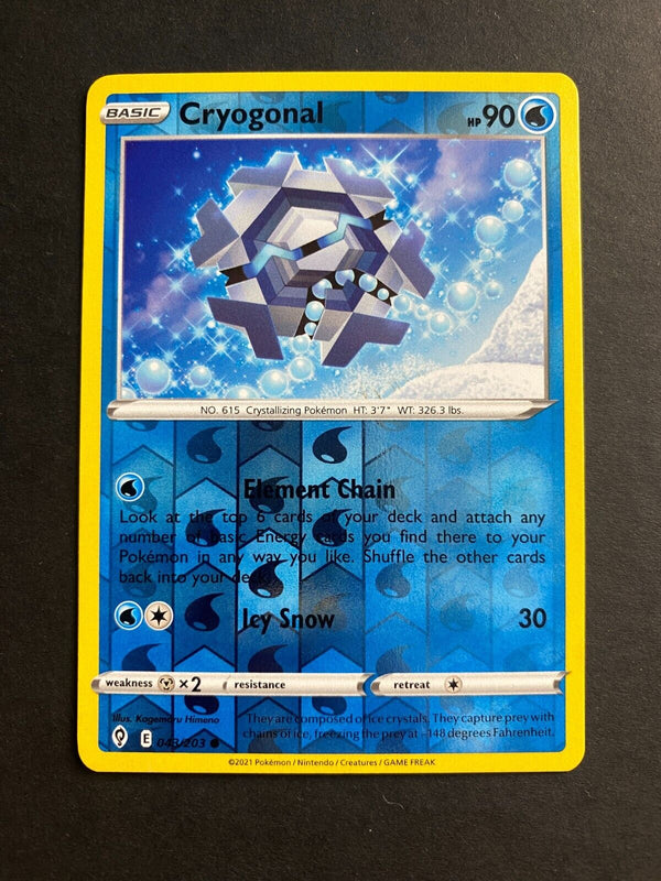 Pokemon Cryogonal 043/203 Evolving Skies Reverse Holo LP/NM
